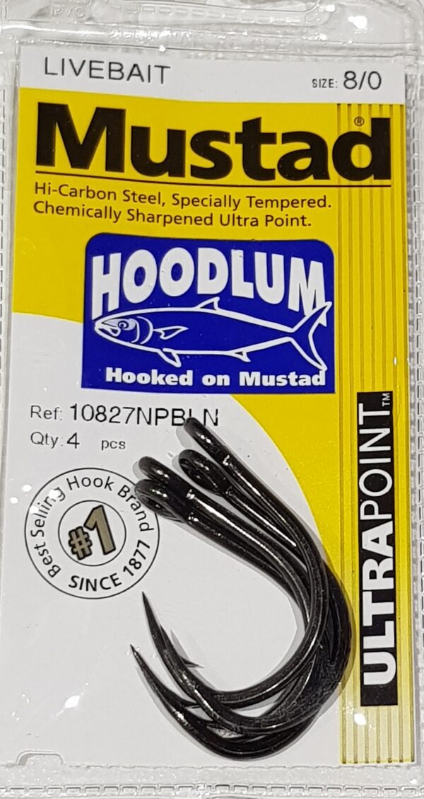 Mustad Hoodlum Live Bait Fishing Hooks
